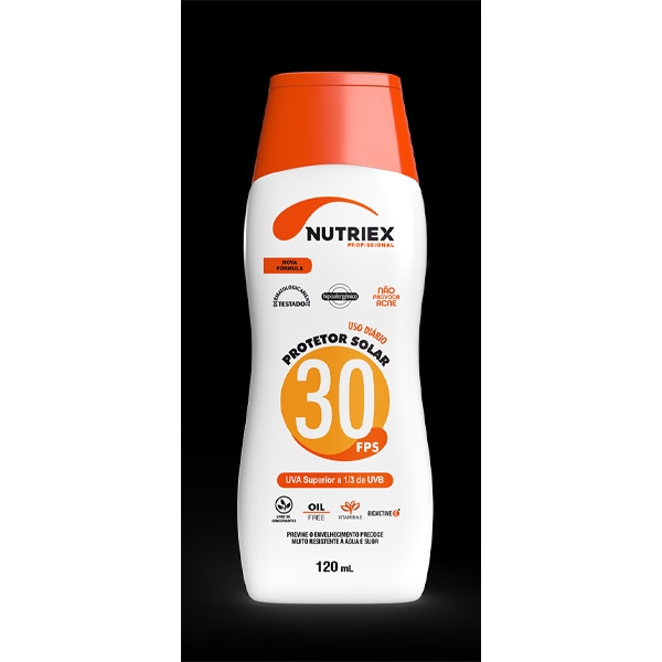 NOVO FRASCO PROTETOR SOLAR CORPORAL NUTRIEX PROFISSIONAL FPS30 120ML