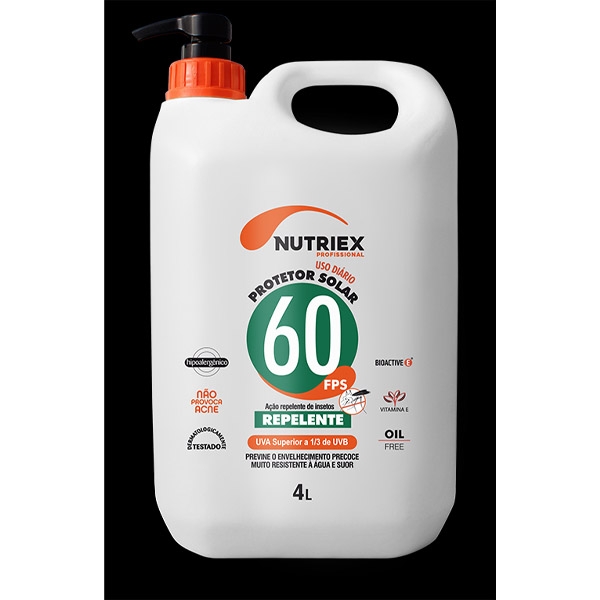 PROTETOR SOLAR REPELENTE NUTRIEX PROFISSIONAL FPS60 4L
